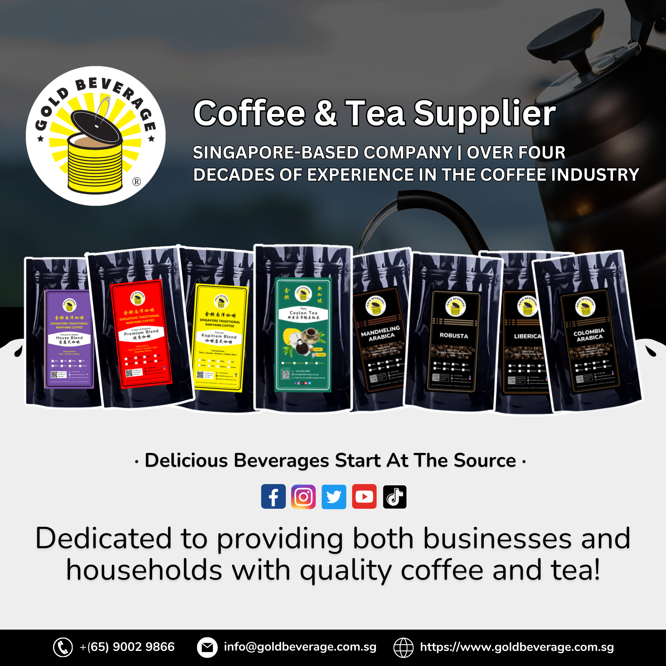 Gold Beverage Products - Coffee and Tea